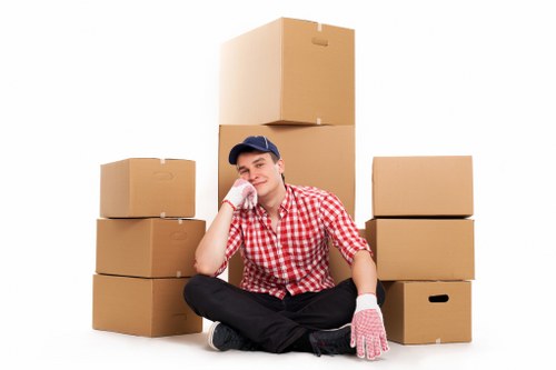 Local packing team preparing household items in Harlesden